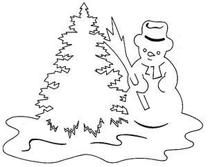 Cum să tăiați un om de zăpadă deschis din hârtie, șervețel