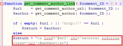 Cum să închideți link-ul la autorul și data comentariului, note de webmaster