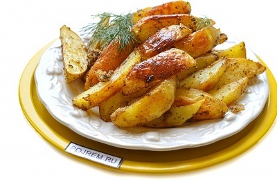 Cartofi într-un mod rustic în cuptor - rețetă pas cu pas cu o fotografie cum să gătești