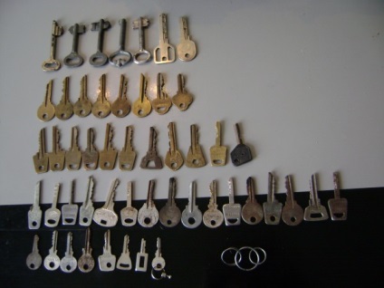 Cheile de la încuietori din colecție (fotografia sa schimbat) ca cadou (corn curbat)