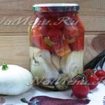 Conserve de roșii de cireș pentru iarnă, o rețetă cu o fotografie