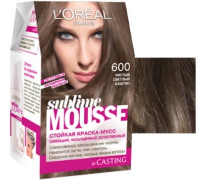 Vopsea pentru spumă sublimă de păr (mousse sublimă din l oreal paris) - paletă