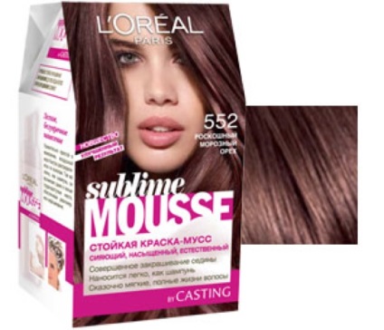 Vopsea pentru spumă sublimă de păr (mousse sublimă din l oreal paris) - paletă