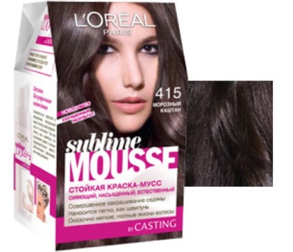 Vopsea pentru spumă sublimă de păr (mousse sublimă din l oreal paris) - paletă