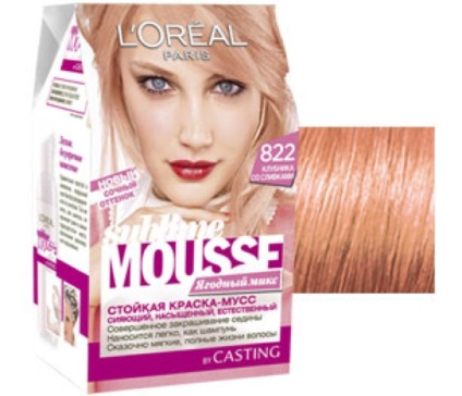 Vopsea pentru spumă sublimă de păr (mousse sublimă din l oreal paris) - paletă