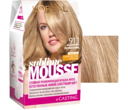 Vopsea pentru spumă sublimă de păr (mousse sublimă din l oreal paris) - paletă