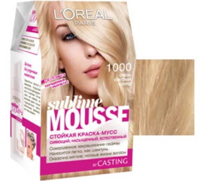 Vopsea pentru spumă sublimă de păr (mousse sublimă din l oreal paris) - paletă