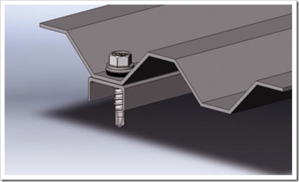 Montarea plăcii ondulate pe acoperiș în cutie în formă de v și fixarea la grinzile metalice