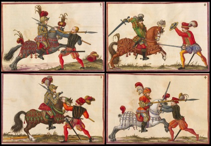 Marinni, turnee de cavaler și bătălii din cartea de arte athletica 1500s