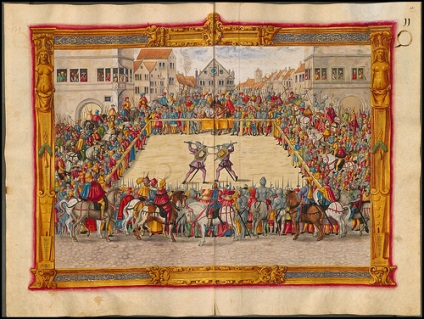 Marinni, turnee de cavaler și bătălii din cartea de arte athletica 1500s