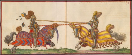 Marinni, turnee de cavaler și bătălii din cartea de arte athletica 1500s