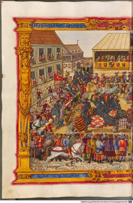 Marinni, turnee de cavaler și bătălii din cartea de arte athletica 1500s