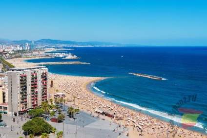 Plajă barceloneta, în Barcelona cum să ajungeți acolo, caracteristici, chirie de umbrele și șezlonguri