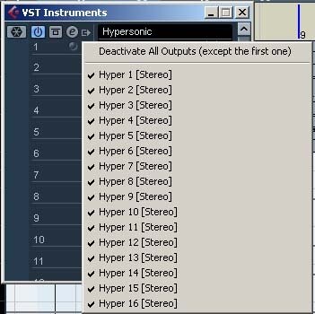 Editarea separată a efectelor audio ale diferitelor canale vsti-cubase