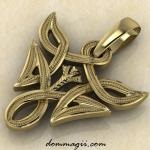 Rune Algiz Talisman Amulet Amulet de argint și aur