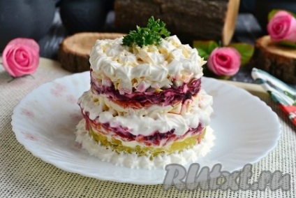 Salata - mireasa - cu sfeclă roșie - rețetă cu fotografie