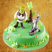 Cake Shrek la comanda, comandă un tort de Fiona și Shrek, cumpără prăjituri cu Shrek la Moscova, nunți, copii ...