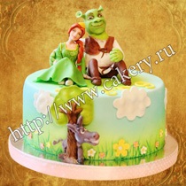 Cake Shrek la comanda, comandă un tort de Fiona și Shrek, cumpără prăjituri cu Shrek la Moscova, nunți, copii ...