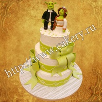 Cake Shrek la comanda, comandă un tort de Fiona și Shrek, cumpără prăjituri cu Shrek la Moscova, nunți, copii ...