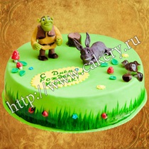 Cake Shrek la comanda, comandă un tort de Fiona și Shrek, cumpără prăjituri cu Shrek la Moscova, nunți, copii ...