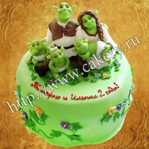 Cake Shrek la comanda, comandă un tort de Fiona și Shrek, cumpără prăjituri cu Shrek la Moscova, nunți, copii ...