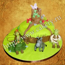 Cake Shrek la comanda, comandă un tort de Fiona și Shrek, cumpără prăjituri cu Shrek la Moscova, nunți, copii ...