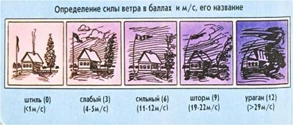 Lecția de geografie din clasa a 6-a pe tema - vânt