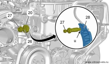 Устройството, обслужване и ремонт на автомобили Citroen - Демонтаж и монтаж на мястото на задвижващата верига