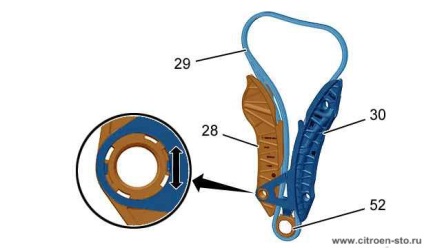 Устройството, обслужване и ремонт на автомобили Citroen - Демонтаж и монтаж на мястото на задвижващата верига