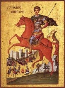 Marele mucenic Demetrius din Tesalonic - un templu - o icoană a Maicii Domnului - un tufiș nevărsat -