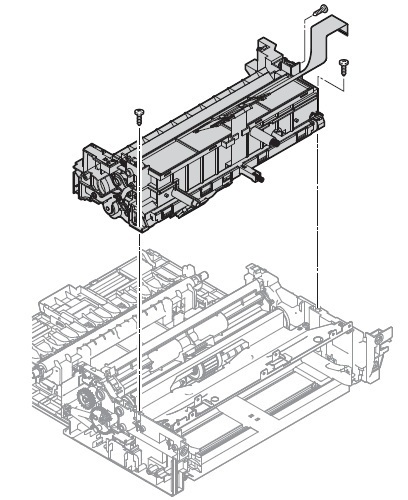 Tonerul de toner Xerox WorkCentre 3045 este rupt de pe foaie (imprimante în relief