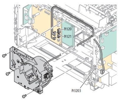 Tonerul de toner Xerox WorkCentre 3045 este rupt de pe foaie (imprimante în relief