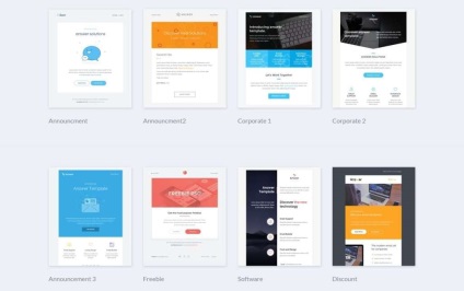 Адаптивни имейл шаблони за бюлетини 2017 (300 шаблони за електронна поща)