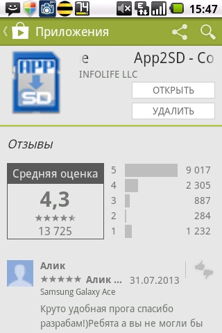 App2sd, move2sd enabler - transferă toate aplicațiile pe cardul SD