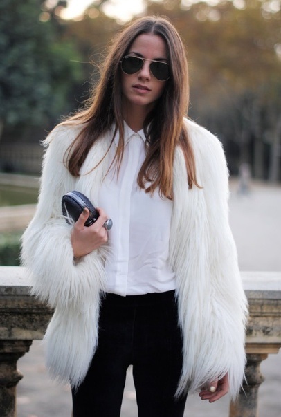 Fehér kabát, hogyan kell viselni az ilyen luxus
