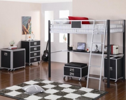 Baby bed-loft ca o modalitate de a economisi spațiu în camera copiilor