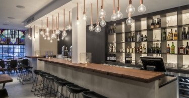 Designul bistro-ului din Franța este confortabil, la fel ca și acasă