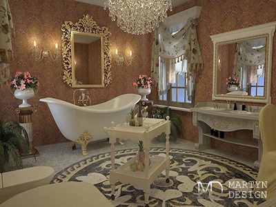 Empire stílusban tervezett fürdőszoba design - martyn ™ design