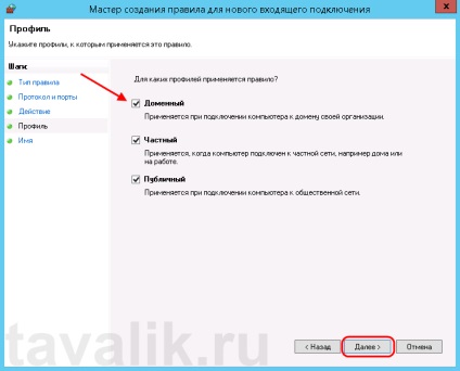 Додавання правила в брандмауер windows server 2012 r2