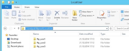 Site-ul FTP cu izolarea utilizatorului pe serverul Windows 2012 r2, ferestre pentru administratorii de sistem