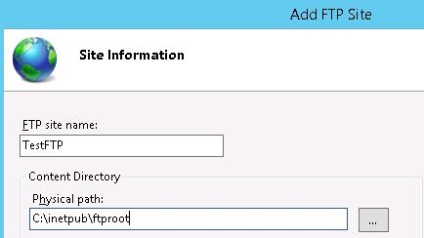 Site-ul FTP cu izolarea utilizatorului pe serverul Windows 2012 r2, ferestre pentru administratorii de sistem