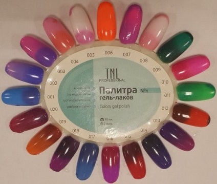 Gel-lacquer tnl paleta de flori pe descrierea fotografiei cuie