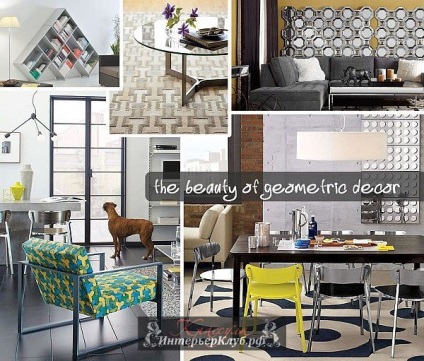 Desen geometric în interiorul ideii de design interior