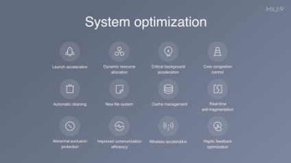 Schimbarea principală în miui 9 a fost optimizarea