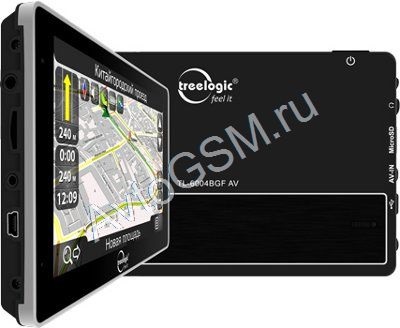 Gps-navigator treelogic tl-6004bgf av cu afișaj de 6 inch, intrare video, modul bluetooth