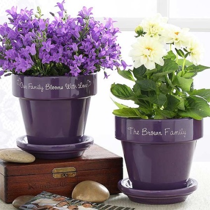 Idei pentru decorarea ghivecelor de flori - realizate manual