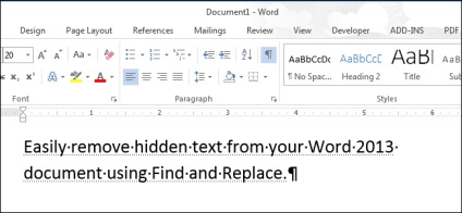 Cum să eliminați rapid textul ascuns într-un document de cuvânt