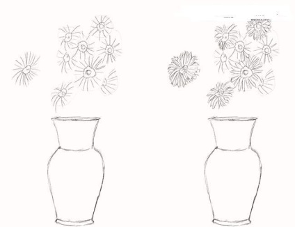 Cum de a desena o vaza cu flori in creion pas cu pas