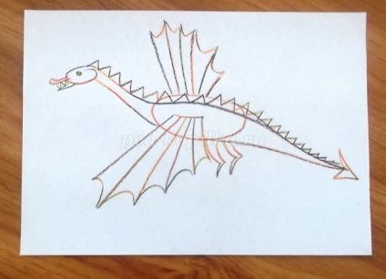 Cum de a desena un șarpe de munte gigantic în creion pas cu pas pentru copiii de 5-7 ani