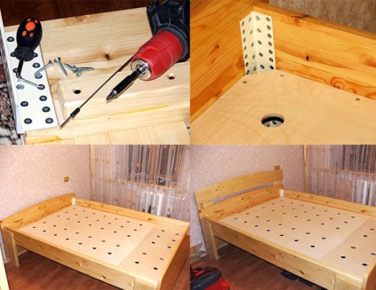 Hogyan készítsünk ágyat egy bútorlapról a saját kezünkkel - anyagok, eszközök, munkafázisok